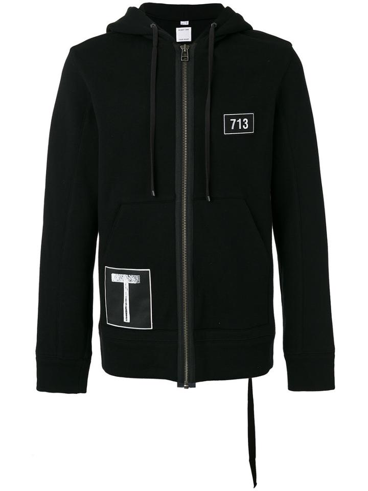 Helmut Lang Patch Hoody, Men's, Size: Small, Black, Cotton