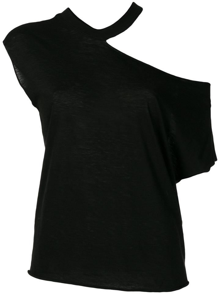 Rta Off-shoulder Halterneck Knitted Top - Black