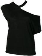 Rta Off-shoulder Halterneck Knitted Top - Black