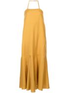 Osklen Flared Midi Dress - Yellow & Orange