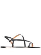 Atp Atelier Lizza Flat Strappy Sandals - Black