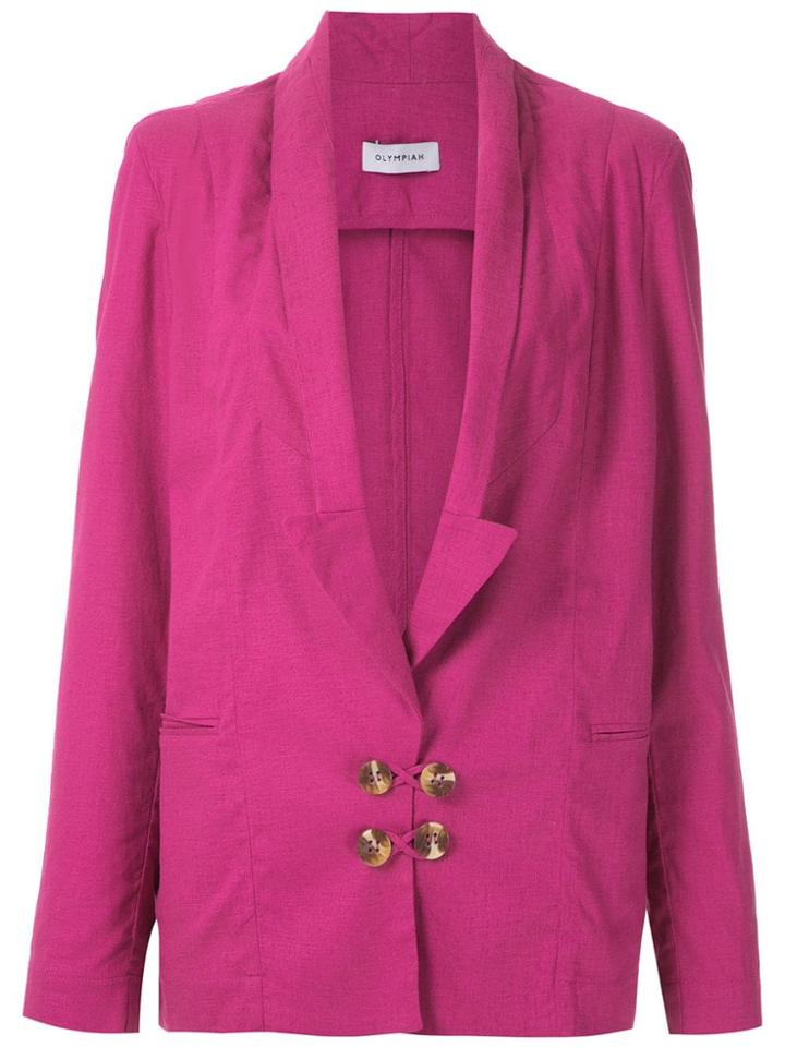 Olympiah Bryone Plunge Blazer - Pink