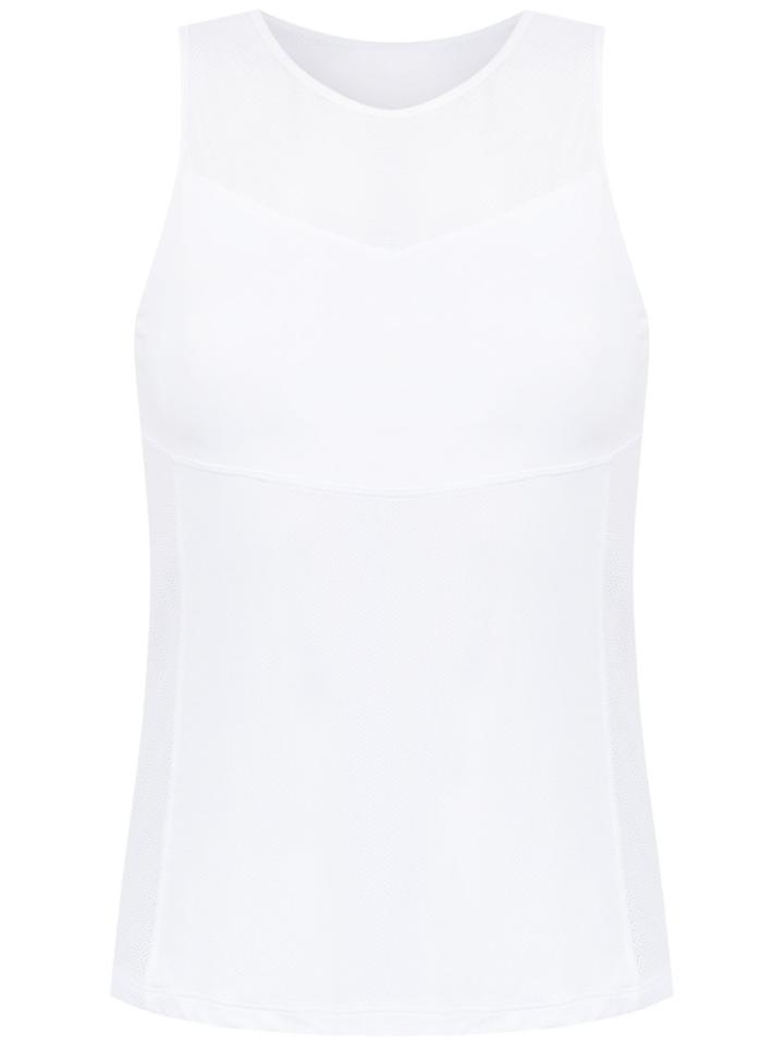 Track & Field Workout Tank Top - White