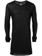 Rick Owens - Long Length T-shirt - Men - Cotton - L, Black, Cotton
