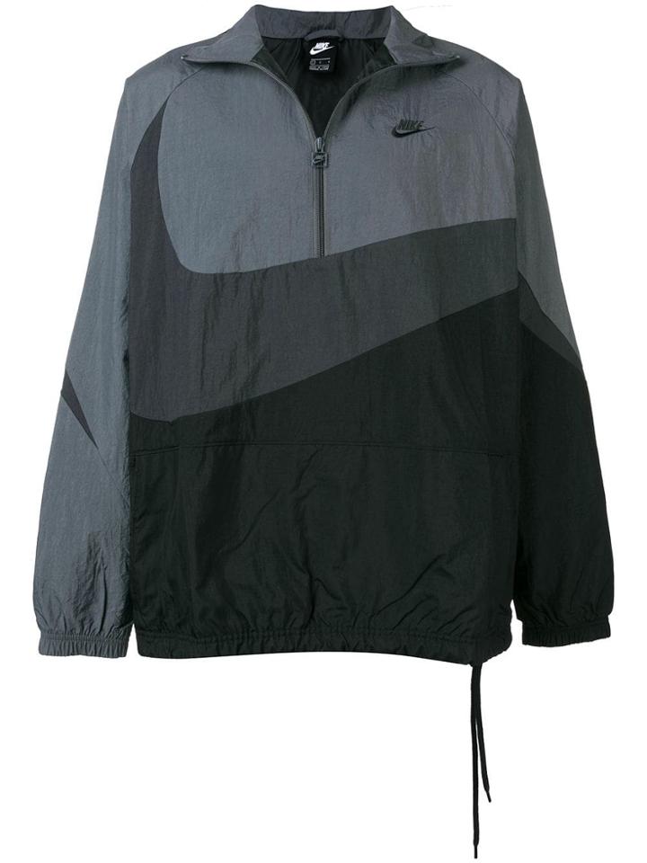 Nike Swoosh Woven Half-zip Jacket - Black