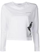 Calvin Klein Jeans Flag Print Cropped Top - White