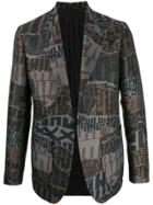 Ermenegildo Zegna Printed Single Breasted Blazer - Grey