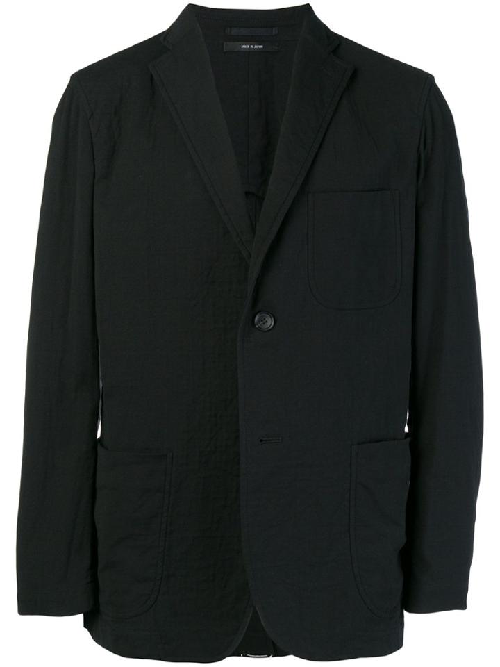 Issey Miyake Men Oversized Button Blazer - Black
