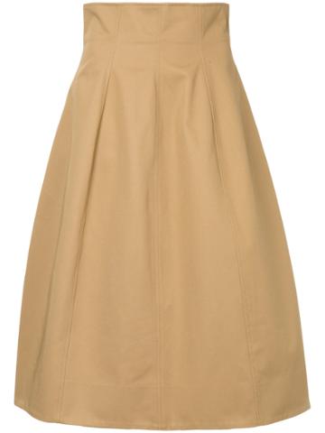 Le Ciel Bleu High Waisted Full Skirt - Nude & Neutrals