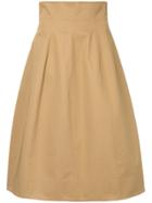 Le Ciel Bleu High Waisted Full Skirt - Nude & Neutrals