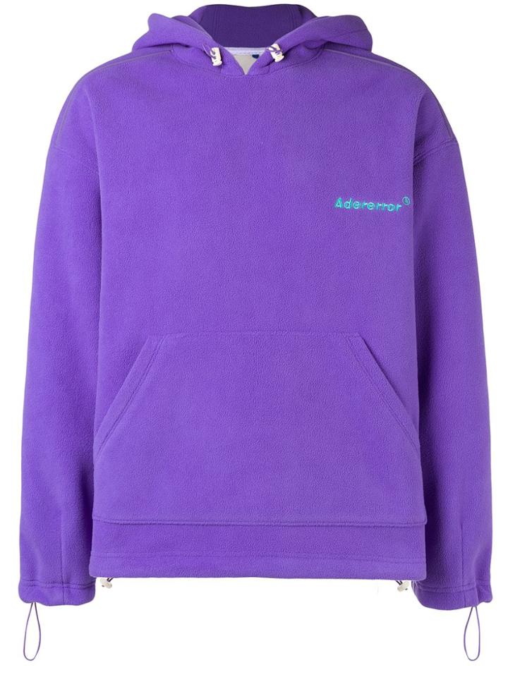 Ader Error Oversized Drawstring Hoodie - Pink & Purple