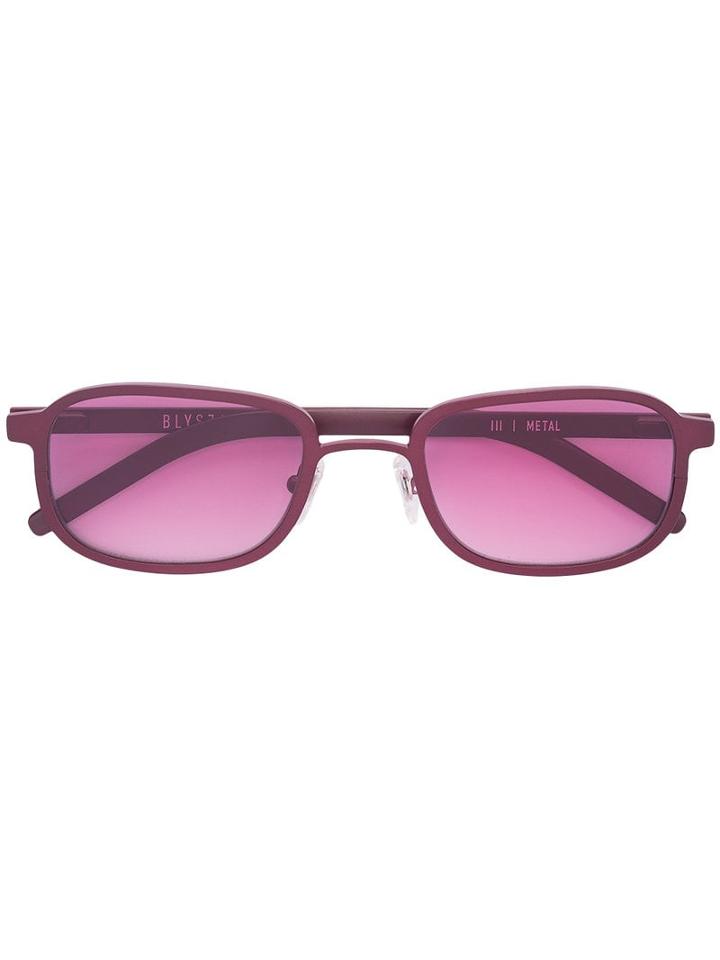 Blyszak Red Steel Frame Iii Sunglasses With Smoke Lens
