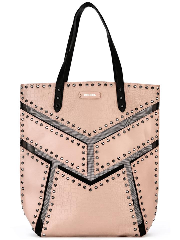 Diesel - Studded Tote - Women - Leather - One Size, Pink/purple, Leather