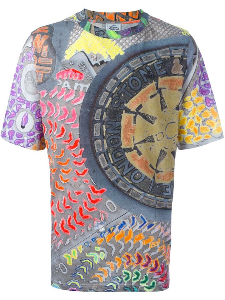 Vivienne Westwood Man Pavement Print T-shirt, Men's, Size: Small, Cotton