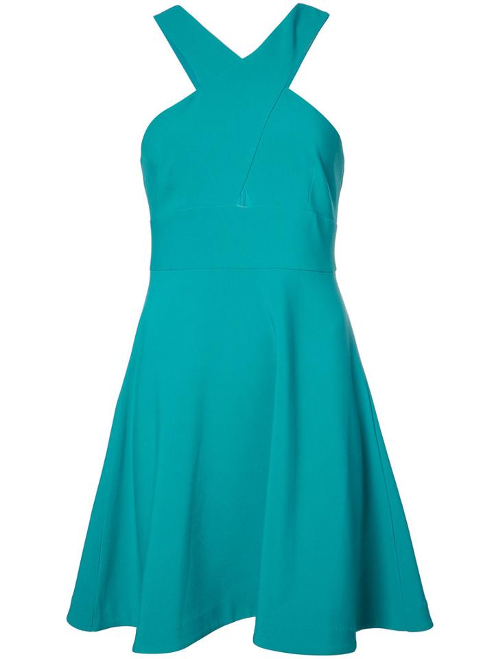 Likely Flared Trim Dress, Women's, Size: 6, Green, Polyester Taffeta/spandex/elastane/polyester/rayon