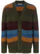 Nuur Striped V-neck Cardigan - Multicolour