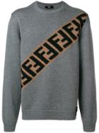 Fendi Monogram Knit Jumper - Grey