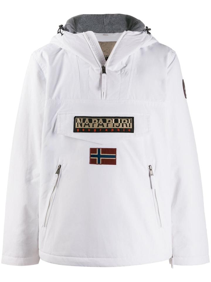 Napapijri Logo Padded Hoodie - White