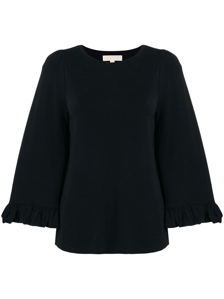 Michael Kors Collection Ruffle Trimmed Blouse - Black
