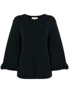 Michael Kors Collection Ruffle Trimmed Blouse - Black