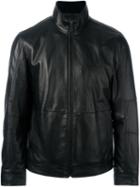 Michael Kors Zipped Leather Jacket, Men's, Size: Xl, Black, Sheep Skin/shearling/acetate
