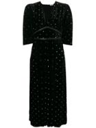 Fendi Embellished Flared Maxi Dress - Black