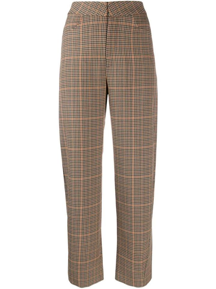 Toteme Check Print Trousers - Brown