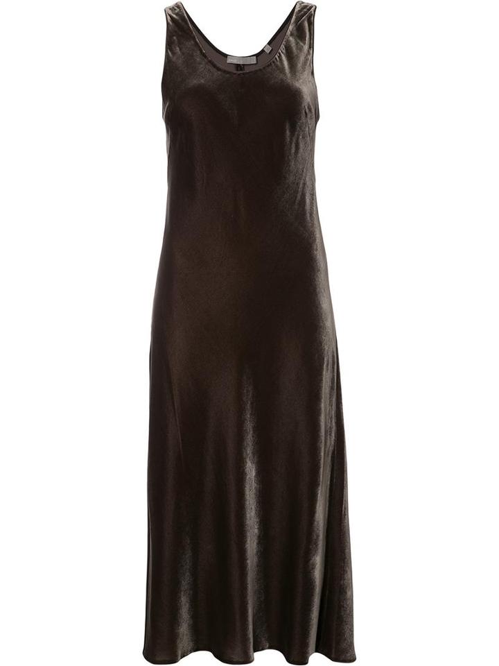 Vince Midi Tank Dress, Women's, Size: Small, Black, Silk/viscose