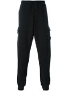 Stone Island Logo Patch Track Pants, Men's, Size: Small, Black, Cotton