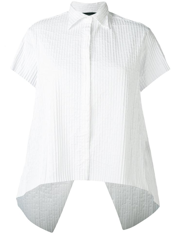 Federica Tosi - Boxy Stripe Shirt - Women - Cotton/polyamide/spandex/elastane - M, White, Cotton/polyamide/spandex/elastane