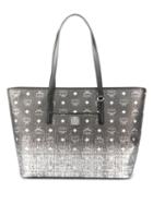 Mcm Visetos Gradient Tote Bag - Silver