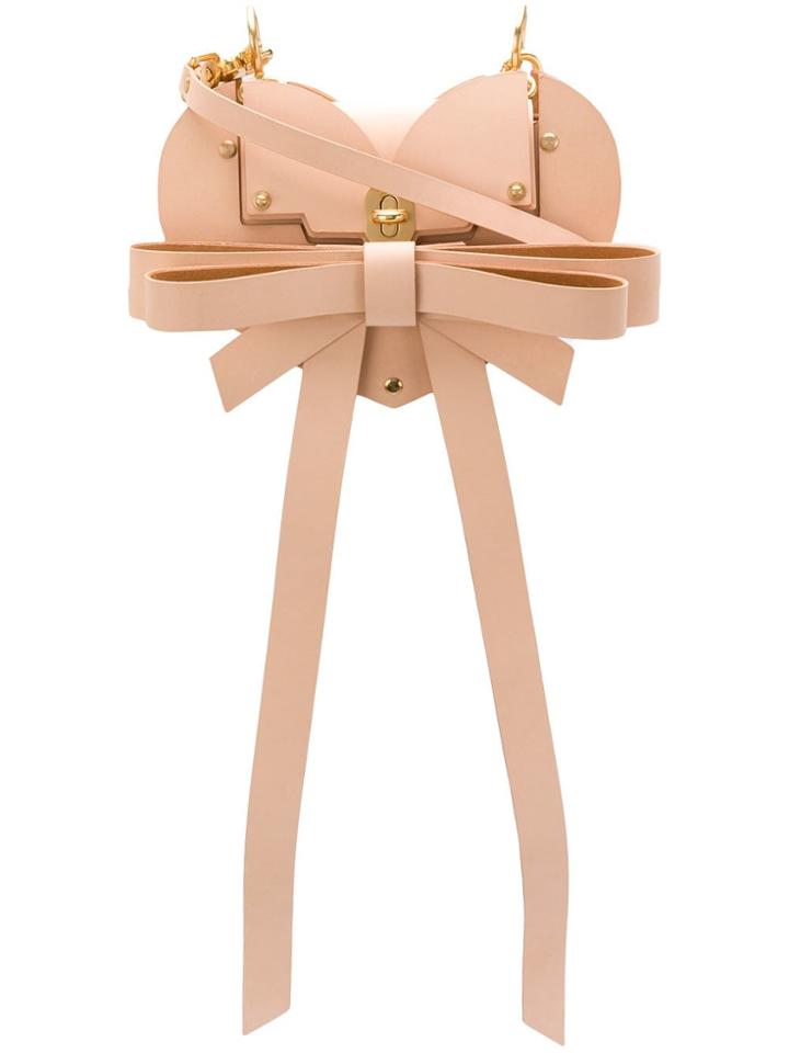 Niels Peeraer Bow-embellished Heart Bag - Neutrals