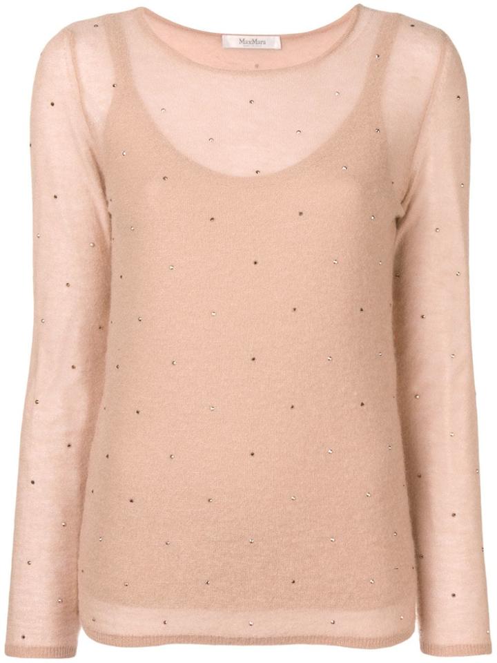Max Mara Stud-embellished Jumper - Neutrals