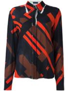 Emilio Pucci Geometric Print Shirt, Women's, Size: 42, Silk/spandex/elastane