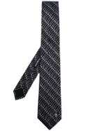 Alexander Mcqueen Safety Pin Printed Tie - Black