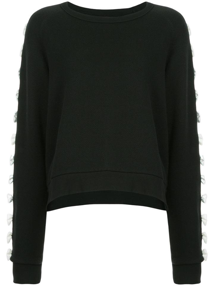 Tu Es Mon Trésor Ribbon-embellished Sweater - Black