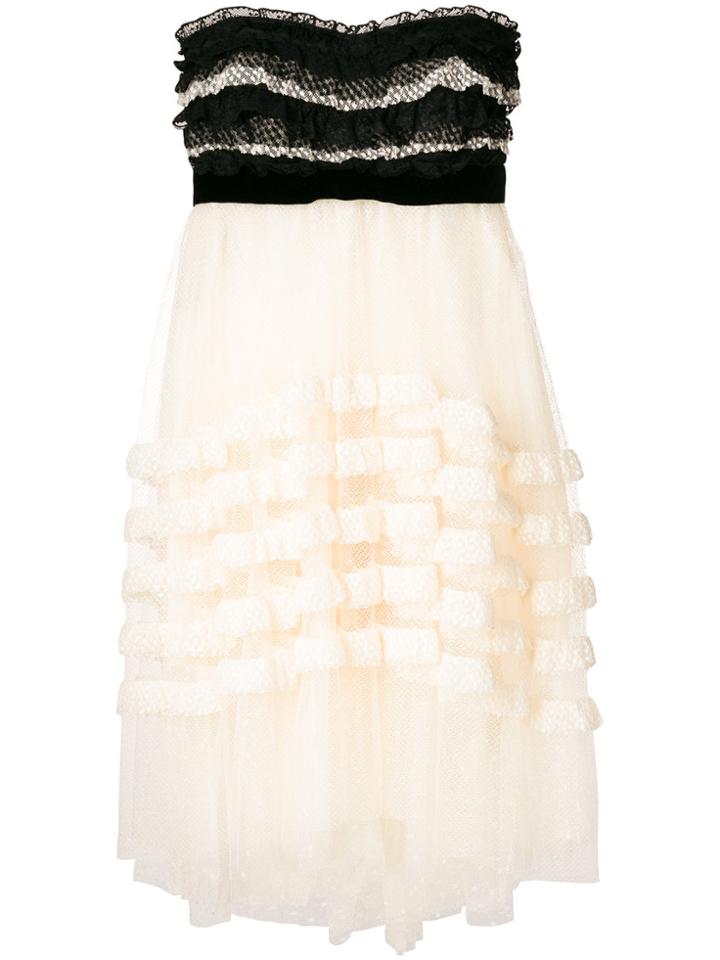 Philosophy Di Lorenzo Serafini Ruffle Trimmed Dress - White
