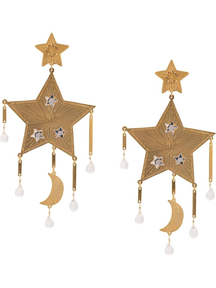 Mercedes Salazar Chandelier Star Earrings - Gold