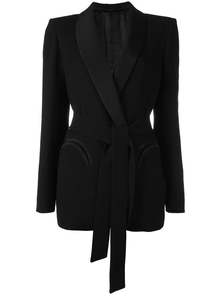 Blazé Milano 'cool And Easy' Smoking Jacket, Women's, Size: 1, Black, Wool/viscose/cupro/silk