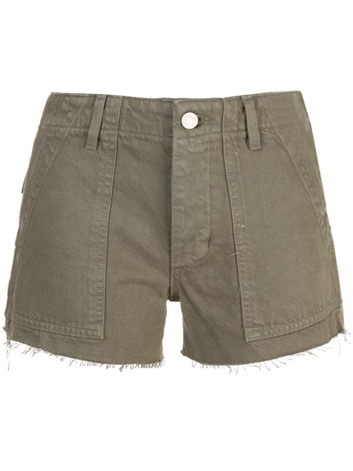 Trave Denim Utility Shorts - Green