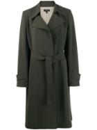 Theory Belted Trench Coat - Green