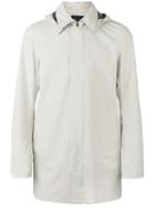 Herno Hooded Raincoat, Men's, Size: 48, Nude/neutrals, Polyester/fluorofibra/polyamide/spandex/elastane