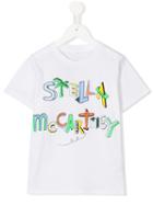 Stella Mccartney Kids Logo Print T-shirt, Boy's, Size: 10 Yrs, White