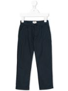 Armani Junior - Classic Microflecked Trousers With Turn-ups - Kids - Cotton - 12 Yrs, Blue