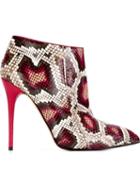 Alexander Mcqueen Snakeskin Effect Ankle Boots