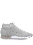 Emporio Armani Sock Sneakers - Silver