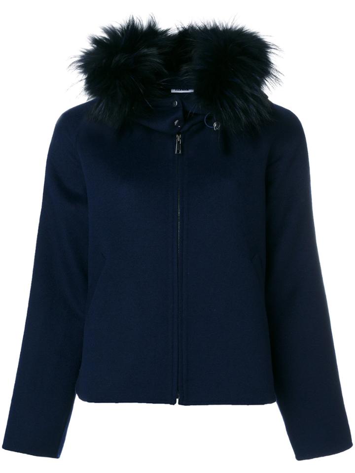 P.a.r.o.s.h. Fur Collar Jacket - Blue