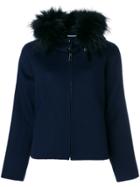 P.a.r.o.s.h. Fur Collar Jacket - Blue