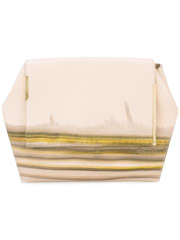 Onesixone Striped Clutch - Pink & Purple