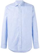 Etro - Checked Shirt - Men - Cotton - 43, Blue, Cotton